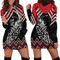 New Zealand Christmas Taniko Poutama Hoodie Dress Mountainscape Maori Fern LT7 - Polynesian Pride