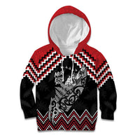 New Zealand Christmas Taniko Poutama Kid Hoodie Mountainscape Maori Fern LT7 Hoodie Black - Polynesian Pride
