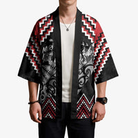 New Zealand Christmas Taniko Poutama Kimono Mountainscape Maori Fern LT7 - Polynesian Pride