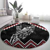 New Zealand Christmas Taniko Poutama Round Carpet Mountainscape Maori Fern LT7 - Polynesian Pride