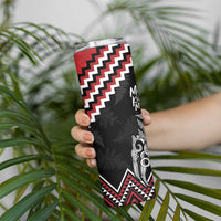 New Zealand Christmas Taniko Poutama Skinny Tumbler Mountainscape Maori Fern LT7 - Polynesian Pride