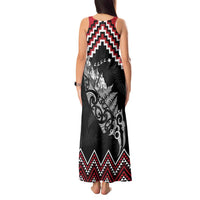 New Zealand Christmas Taniko Poutama Tank Maxi Dress Mountainscape Maori Fern LT7 - Polynesian Pride