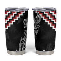 New Zealand Christmas Taniko Poutama Tumbler Cup Mountainscape Maori Fern LT7 Black - Polynesian Pride