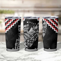 New Zealand Christmas Taniko Poutama Tumbler Cup Mountainscape Maori Fern LT7 - Polynesian Pride