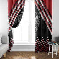 New Zealand Christmas Taniko Poutama Window Curtain Mountainscape Maori Fern LT7 - Polynesian Pride