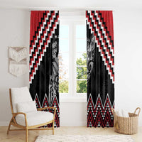 New Zealand Christmas Taniko Poutama Window Curtain Mountainscape Maori Fern LT7 - Polynesian Pride
