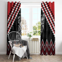 New Zealand Christmas Taniko Poutama Window Curtain Mountainscape Maori Fern LT7 - Polynesian Pride