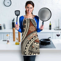 Bula Fiji Classic Masi Tapa Apron Vintage Brown - Polynesian Pride