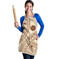 Bula Fiji Classic Masi Tapa Apron Vintage Beige LT7 - Polynesian Pride