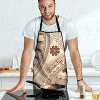 Bula Fiji Classic Masi Tapa Apron Vintage Beige LT7 - Polynesian Pride