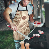 Bula Fiji Classic Masi Tapa Apron Vintage Beige LT7 - Polynesian Pride