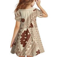 Bula Fiji Classic Masi Tapa Family Matching Puletasi and Hawaiian Shirt Vintage Beige LT7 - Polynesian Pride