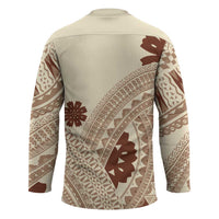Bula Fiji Classic Masi Tapa Hockey Jersey Vintage Beige - Polynesian Pride