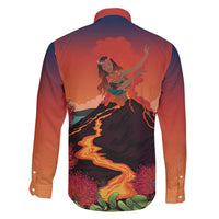 Hawaii Kilauea Volcano Family Matching Tank Maxi Dress and Hawaiian Shirt Pele Goddess LT7 - Polynesian Pride