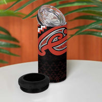 Maori Waitangi 4 in 1 Can Cooler Tumbler Kotahitanga Poutama Mix Whakairo LT7 - Polynesian Pride