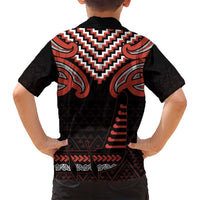 Maori Waitangi Family Matching Long Sleeve Bodycon Dress and Hawaiian Shirt Kotahitanga Poutama Mix Whakairo LT7 - Polynesian Pride