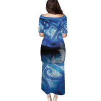 NZ Maori Matariki Scenery Family Matching Puletasi and Hawaiian Shirt Galaxy Sky LT7 - Polynesian Pride