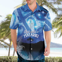NZ Maori Matariki Scenery Hawaiian Shirt Galaxy Sky