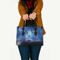 NZ Maori Matariki Scenery Leather Bag Galaxy Sky