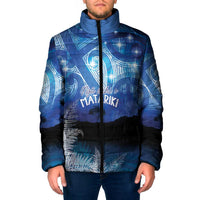 NZ Maori Matariki Scenery Padded Jacket Galaxy Sky