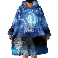NZ Maori Matariki Scenery Wearable Blanket Hoodie Galaxy Sky
