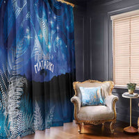 NZ Maori Matariki Scenery Window Curtain Galaxy Sky