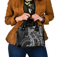 Fiji Rugby Bula Masi Shoulder Handbag Fish Tail Kaivity Cibi - Black