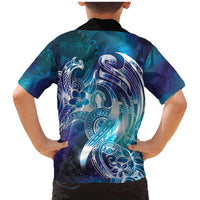 Aloha Hawaii Turtle Family Matching Mermaid Dress and Hawaiian Shirt Teal Purple Ribbon LT7 - Polynesian Pride