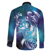 Aloha Hawaii Turtle Family Matching Mermaid Dress and Hawaiian Shirt Teal Purple Ribbon LT7 - Polynesian Pride