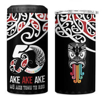 Kia Kaha Te Reo Maori 4 in 1 Can Cooler Tumbler 50 Years Mo Ake Tonu Te Reo LT7 One Size: 16 oz Black - Polynesian Pride