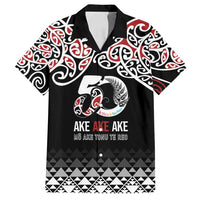Kia Kaha Te Reo Maori Family Matching Summer Maxi Dress and Hawaiian Shirt 50 Years Mo Ake Tonu Te Reo LT7 Dad's Shirt - Short Sleeve Black - Polynesian Pride