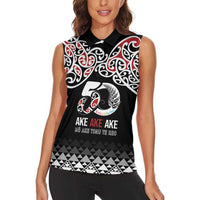 Kia Kaha Te Reo Maori Women Sleeveless Polo Shirt 50 Years Mo Ake Tonu Te Reo LT7 - Polynesian Pride