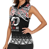 Kia Kaha Te Reo Maori Women Sleeveless Polo Shirt 50 Years Mo Ake Tonu Te Reo LT7 - Polynesian Pride