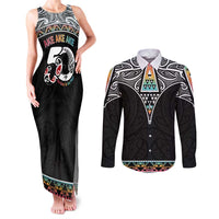 50 Years Kia Kaha Te Reo Maori Couples Matching Tank Maxi Dress and Long Sleeve Button Shirt Ake Ake Ake! LT7 White - Polynesian Pride