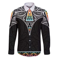 50 Years Kia Kaha Te Reo Maori Family Matching Off The Shoulder Long Sleeve Dress and Hawaiian Shirt Ake Ake Ake! LT7 Dad's Shirt - Long Sleeve White - Polynesian Pride