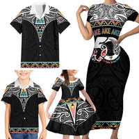 50 Years Kia Kaha Te Reo Maori Family Matching Short Sleeve Bodycon Dress and Hawaiian Shirt Ake Ake Ake! LT7 - Polynesian Pride