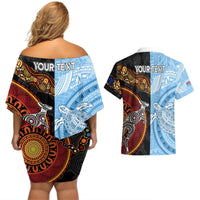 personalised-fiji-and-australia-couples-matching-off-shoulder-short-dress-and-hawaiian-shirt-masi-patterns-mix-aboriginal-art