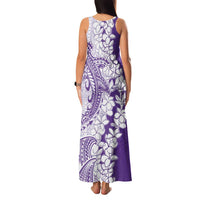 Polynesian Purple Plumeria Lei Family Matching Tank Maxi Dress and Hawaiian Shirt with Hammerhead Shark LT7 - Polynesian Pride