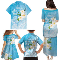 Personalized Guam Chamorro Family Matching Puletasi and Hawaiian Shirt Turtles and Guasali Flowers LT7 - Polynesian Pride