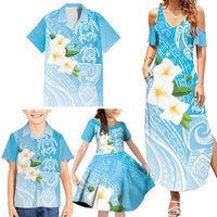 Personalized Guam Chamorro Family Matching Summer Maxi Dress and Hawaiian Shirt Turtles and Guasali Flowers LT7 - Polynesian Pride