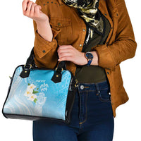 Personalized Guam Chamorro Shoulder Handbag Turtles and Guasali Flowers