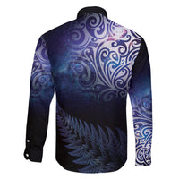 New Zealand Aotearoa Matariki Family Matching Puletasi and Hawaiian Shirt Starry Silver Fern LT7 - Polynesian Pride