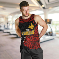 Personalised PNG Kumuls Rugby Men Tank Top Motuan Mix Patterns LT7 - Polynesian Pride