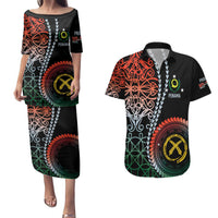 Proudly Ni-Van Sandroing Inspired Couples Matching Puletasi and Hawaiian Shirt Penama Classic Style