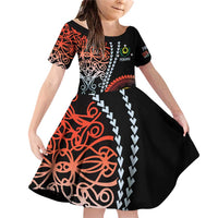 Proudly Ni-Van Sandroing Inspired Family Matching Off Shoulder Short Dress and Hawaiian Shirt Penama Classic Style LT7 Daughter's Dress Colorful - Polynesian Pride
