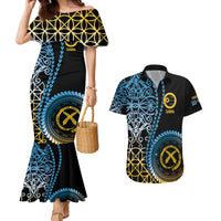 Proudly Ni-Van Sandroing Inspired Couples Matching Mermaid Dress and Hawaiian Shirt Sanma Classic Style LT7 Colorful - Polynesian Pride