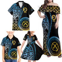Proudly Ni-Van Sandroing Inspired Family Matching Off Shoulder Maxi Dress and Hawaiian Shirt Sanma Classic Style LT7 - Polynesian Pride