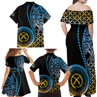 Proudly Ni-Van Sandroing Inspired Family Matching Off Shoulder Maxi Dress and Hawaiian Shirt Sanma Classic Style LT7 - Polynesian Pride