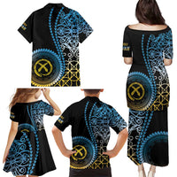 Proudly Ni-Van Sandroing Inspired Family Matching Puletasi and Hawaiian Shirt Sanma Classic Style LT7 - Polynesian Pride