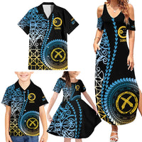 Proudly Ni-Van Sandroing Inspired Family Matching Summer Maxi Dress and Hawaiian Shirt Sanma Classic Style LT7 - Polynesian Pride